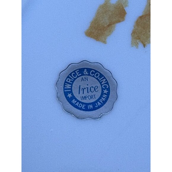 Vintage I.W. Rice Floral Porcelain Trinket Box Scalloped Lid & Gold Trim Japan - Picture 7 of 7